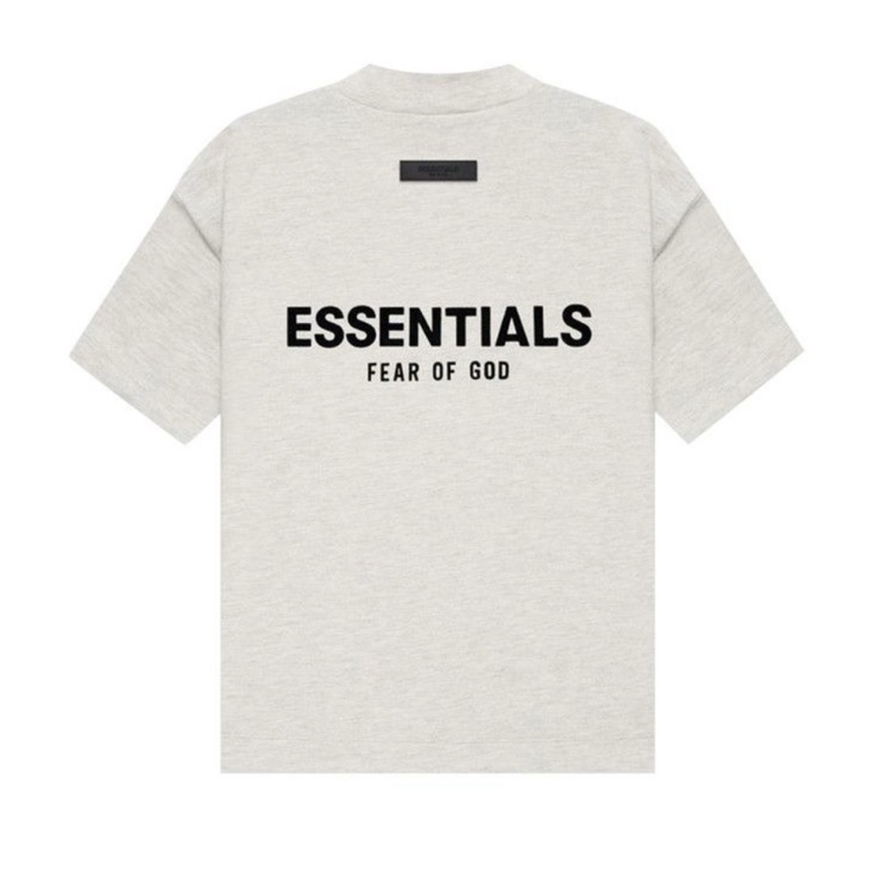 Fear of God Essentials Light Oatmeal Short Sleeve T-Shirt ( OVERSIZED ) - Picture 2 of 8
